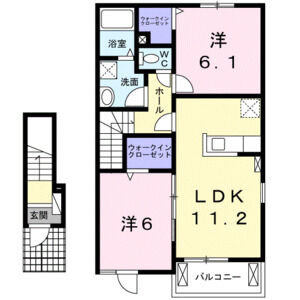 2LDK 間取り図