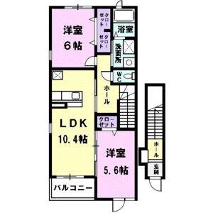 2LDK 間取り図