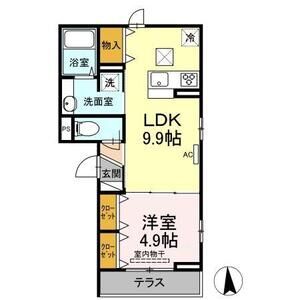 1LDK 間取り図