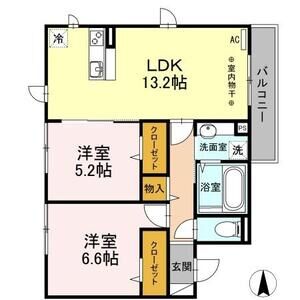 2LDK 間取り図