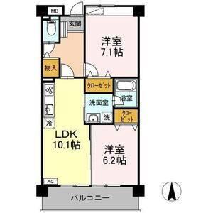2LDK 間取り図