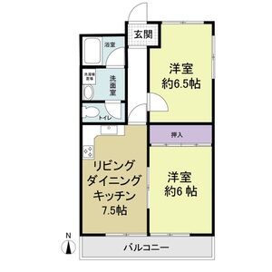 2LDK 間取り図