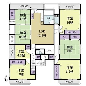 6LDK 間取り図