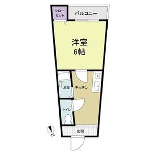 1K 間取り図