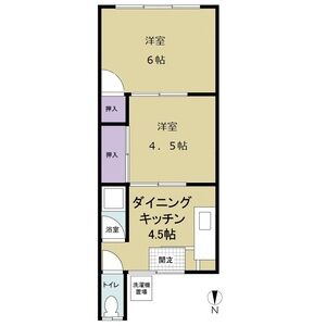 2DK 間取り図