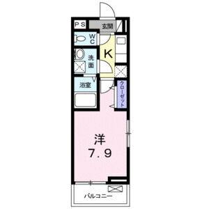 1K 間取り図