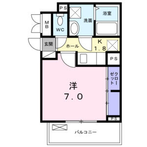 1K 間取り図