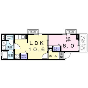 1LDK 間取り図