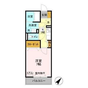 1K 間取り図