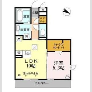 1LDK 間取り図