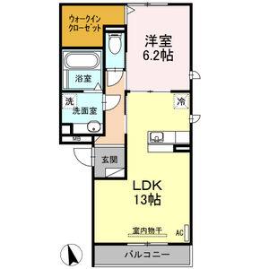 1LDK 間取り図