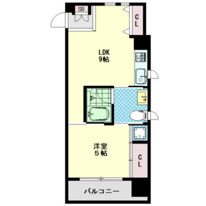 1LDK 間取り図
