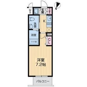1K 間取り図