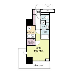 1K 間取り図