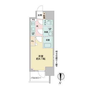 1K 間取り図