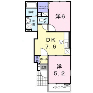 2DK 間取り図