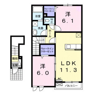 2LDK 間取り図