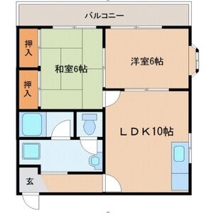 2DK 間取り図