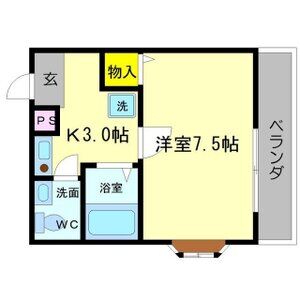1K 間取り図