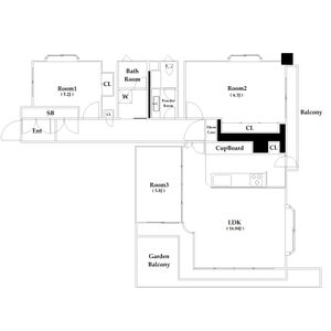 3LDK 間取り図