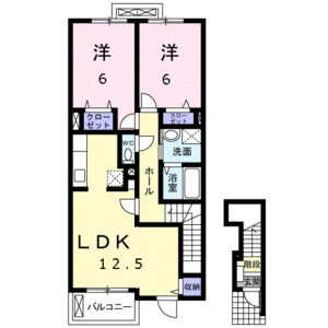 2LDK 間取り図