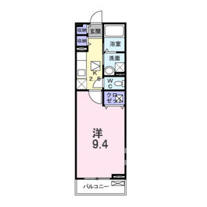 1K 間取り図
