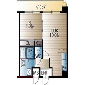 1LDK 間取り図