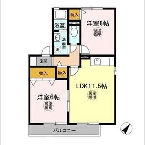 2LDK 間取り図