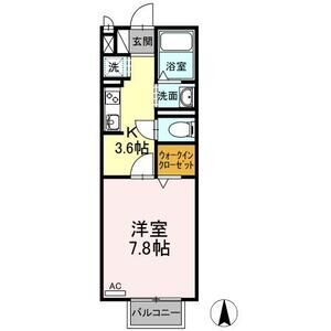 1K 間取り図