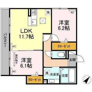 2LDK 間取り図
