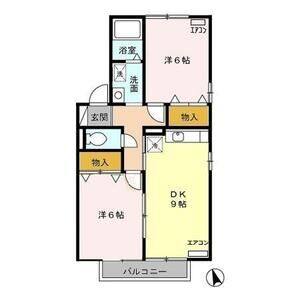 2DK 間取り図