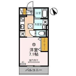1K 間取り図
