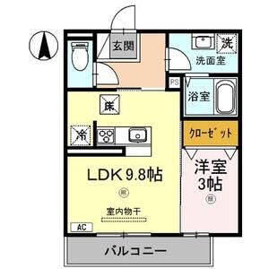 1LDK 間取り図