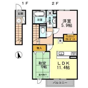2LDK 間取り図