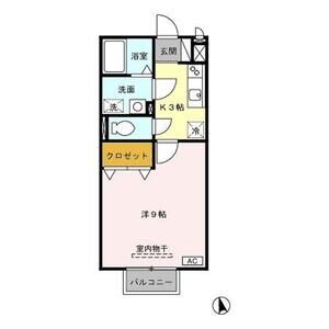 1K 間取り図