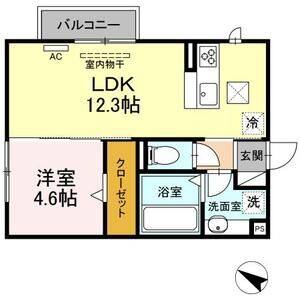 1LDK 間取り図