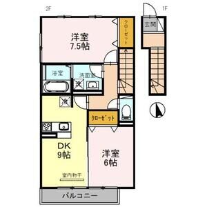 2DK 間取り図