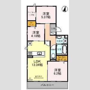 3LDK 間取り図