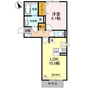 1LDK 間取り図