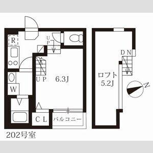 1K 間取り図