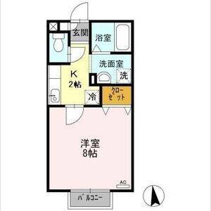1K 間取り図