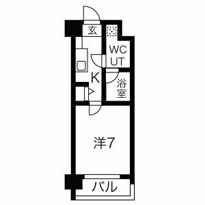 1K 間取り図