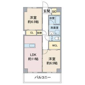2LDK 間取り図