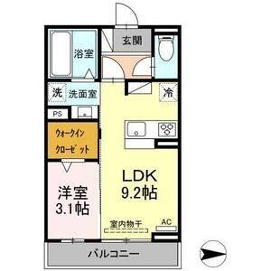 1LDK 間取り図