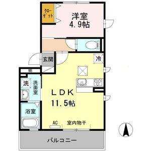 1LDK 間取り図