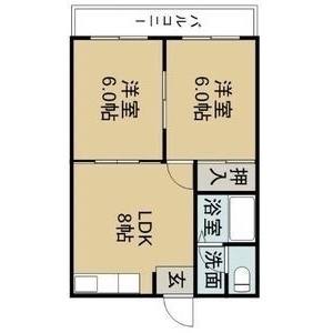 2LDK 間取り図