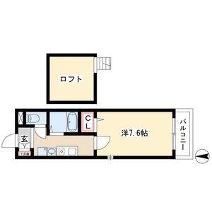 1K 間取り図