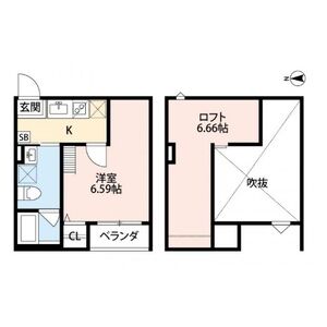 1K 間取り図