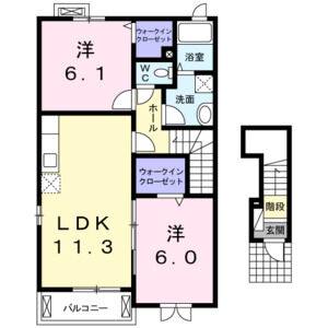 2LDK 間取り図