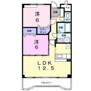 2LDK 間取り図